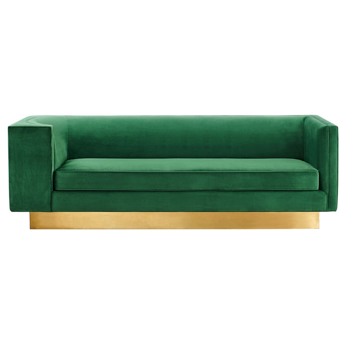 Modway Eminence Upholstered Modern Velvet Sofa