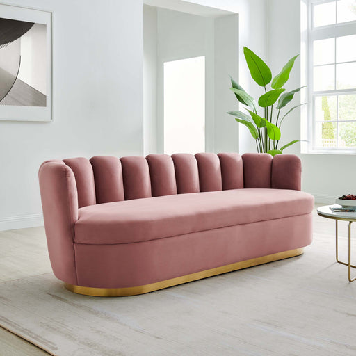 Modway Victoria Channel Tufted Performance Velvet Sofa