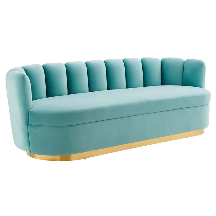 Modway Victoria Channel Tufted Performance Velvet Sofa