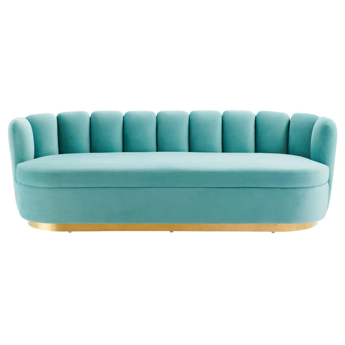 Modway Victoria Channel Tufted Performance Velvet Sofa