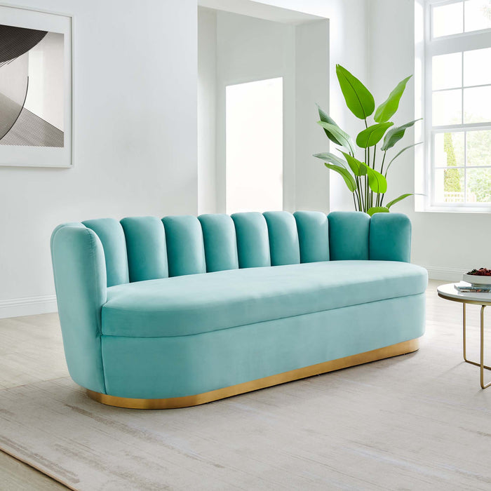 Modway Victoria Channel Tufted Performance Velvet Sofa