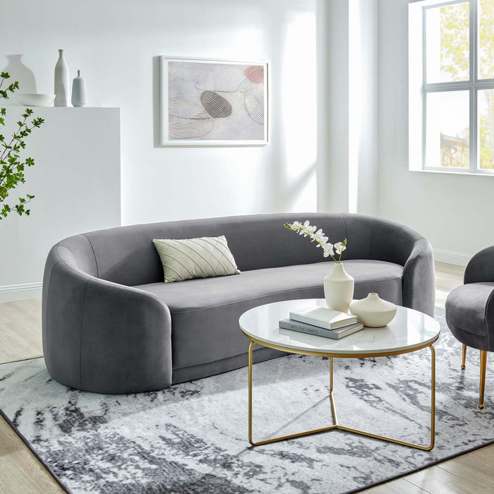 Modway Contessa Mid-Century Modern Velvet Sofa