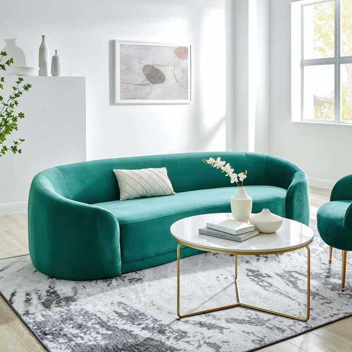 Modway Contessa Mid-Century Modern Velvet Sofa