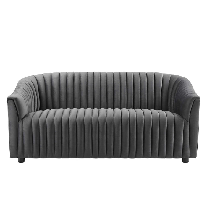 Modway Announce Velvet Channel Tufted Loveseat