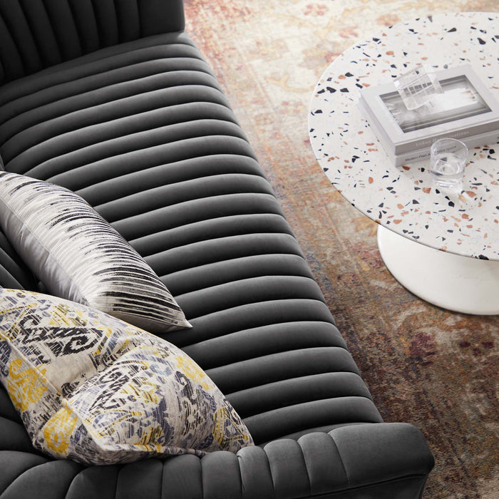 Modway Announce Velvet Channel Tufted Loveseat