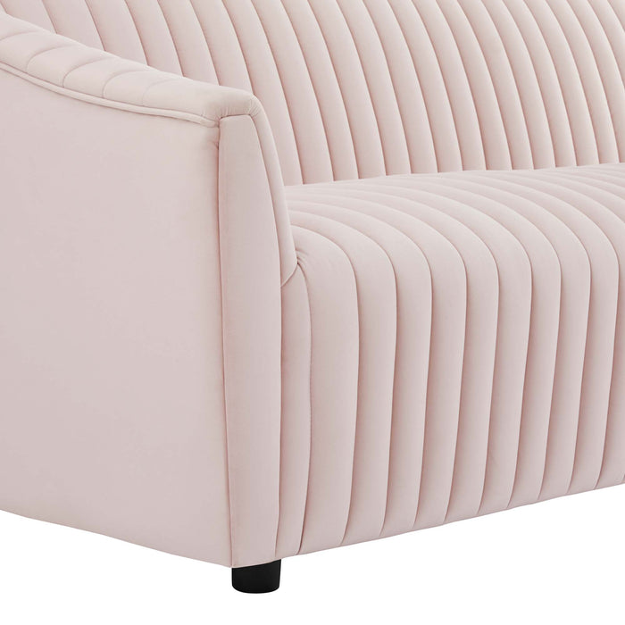 Modway Announce Velvet Channel Tufted Loveseat