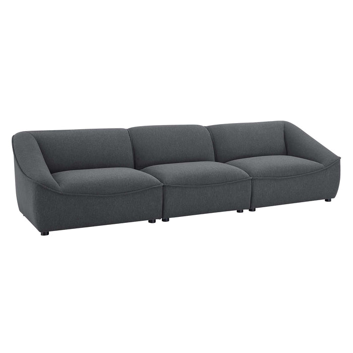 Modway Comprise 3-Piece Upholstered Fabric Sofa