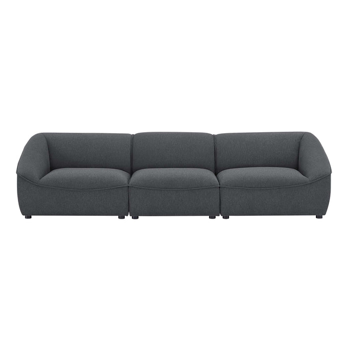 Modway Comprise 3-Piece Upholstered Fabric Sofa