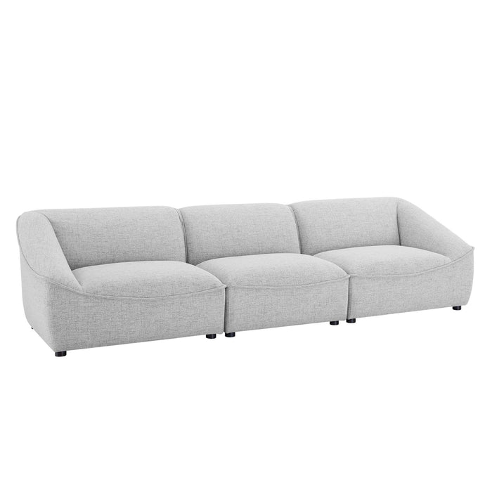 Modway Comprise 3-Piece Upholstered Fabric Sofa