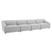 Modway Comprise Mid-Century Modern Fabric 4-Piece Sofa