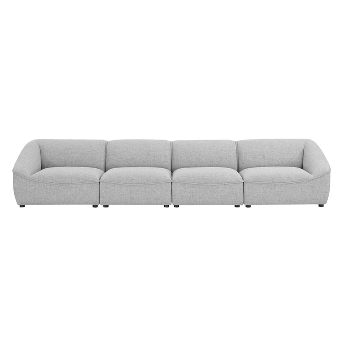 Modway Comprise Mid-Century Modern Fabric 4-Piece Sofa