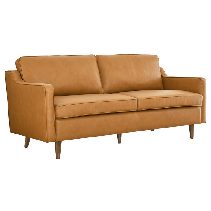 Modway Impart Genuine Mid-Century Modern Leather Sofa