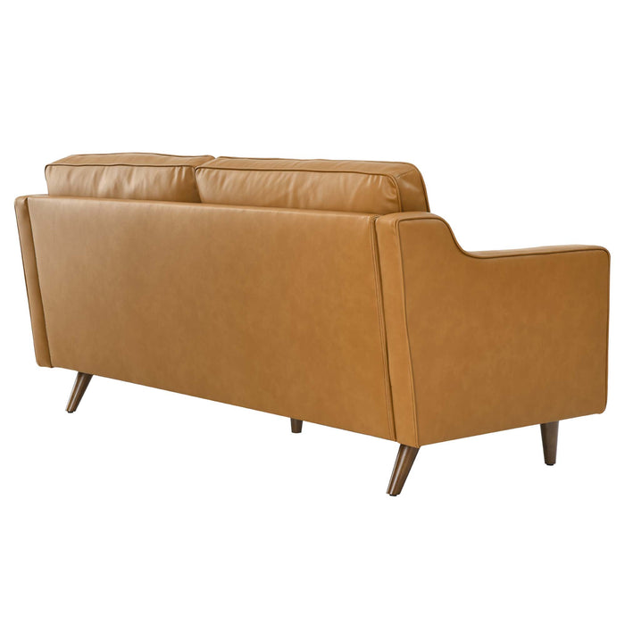 Modway Impart Genuine Mid-Century Modern Leather Sofa