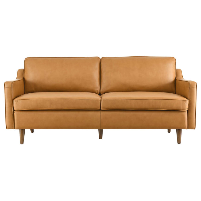 Modway Impart Genuine Mid-Century Modern Leather Sofa