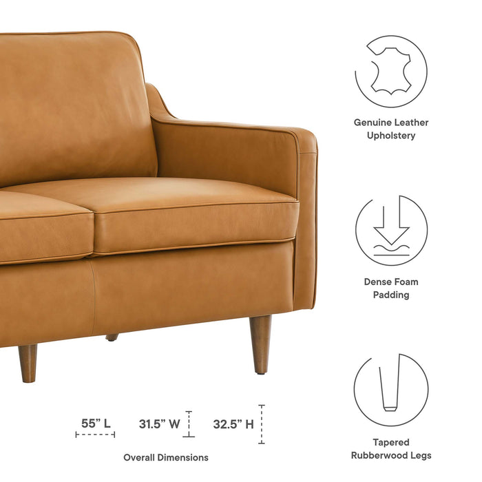 Modway  Impart Genuine Modern Leather Loveseat