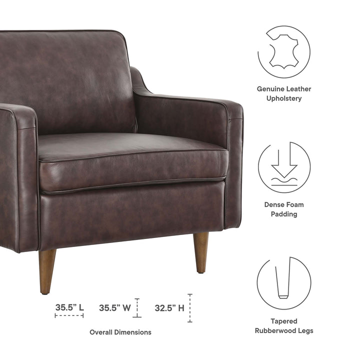 Modway Impart Genuine Leather Accent Armchair