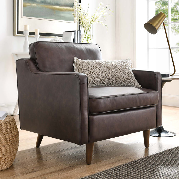 Modway Impart Genuine Leather Accent Armchair