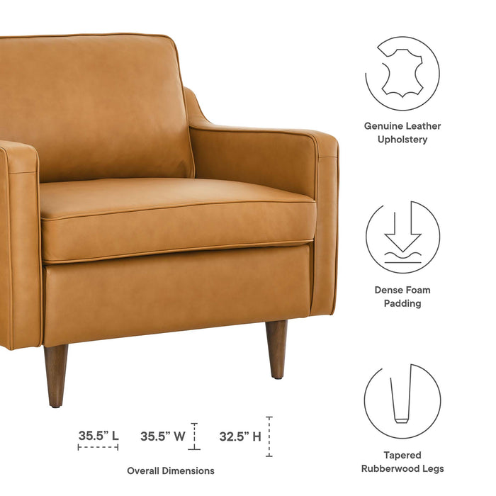 Modway Impart Genuine Leather Accent Armchair