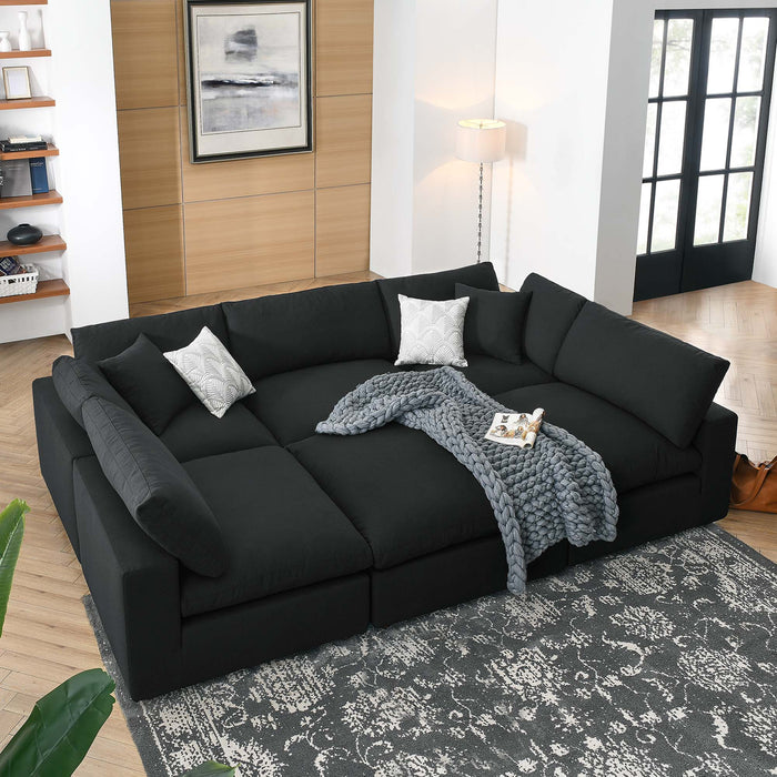 Modway Commix Down Filled Overstuffed 6-Piece Sectional Sofa