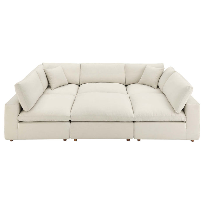 Modway Commix Down Filled Overstuffed 6-Piece Sectional Sofa