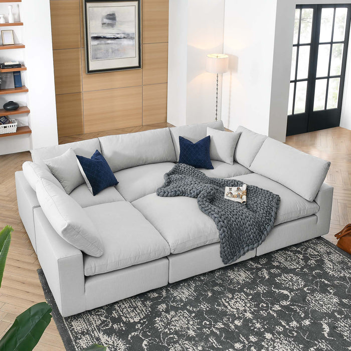 Modway Commix Down Filled Overstuffed 6-Piece Sectional Sofa