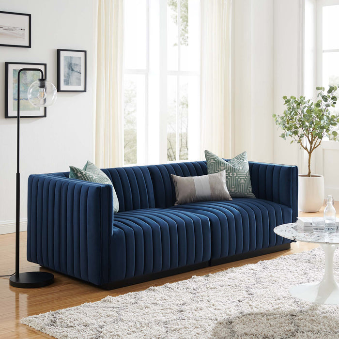 Modway Conjure Channel Tufted Velvet Loveseat