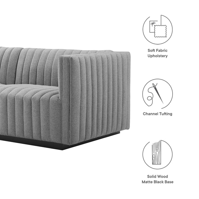 Modway Conjure Channel Tufted Upholstered Fabric Sofa