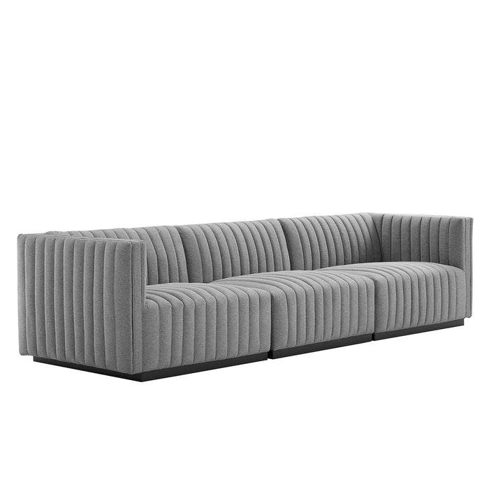 Modway Conjure Channel Tufted Upholstered Fabric Sofa