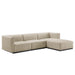 Modway Conjure Tufted Upholstered Fabric 4-Piece Sectional Sofa