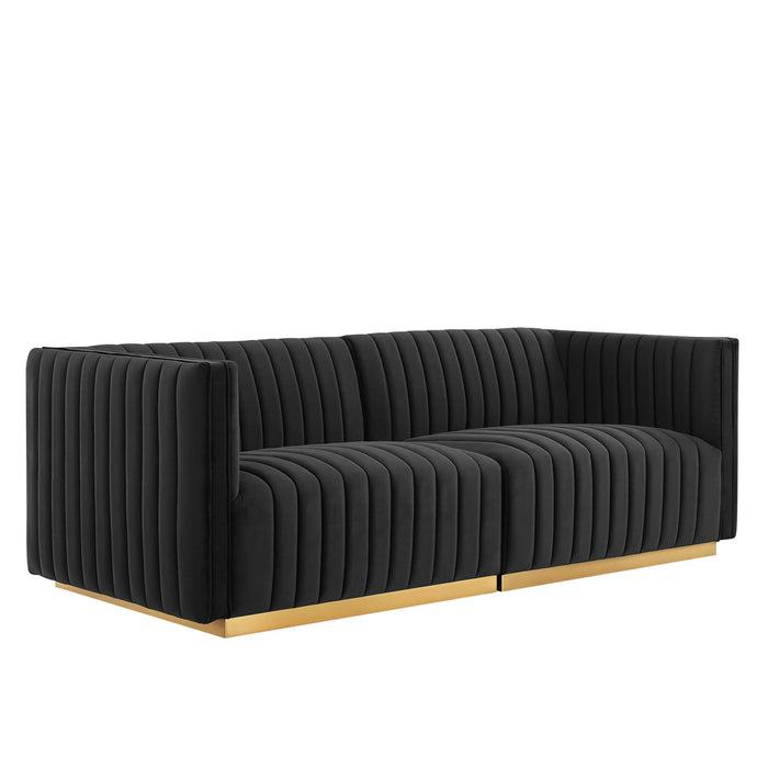 Modway Conjure Channel Tufted Velvet Loveseat