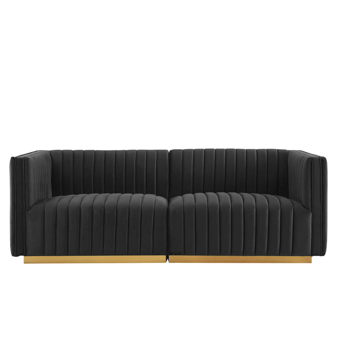 Modway Conjure Channel Tufted Velvet Loveseat