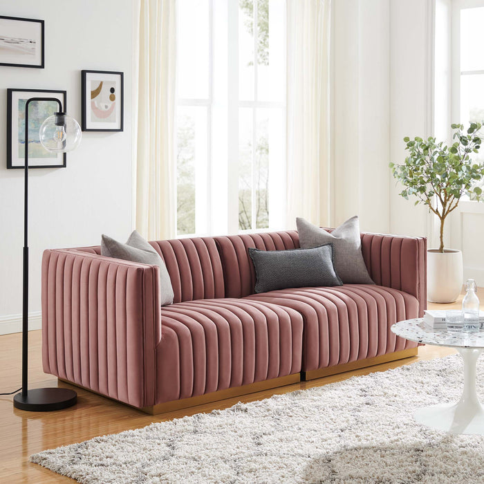 Modway Conjure Channel Tufted Velvet Loveseat