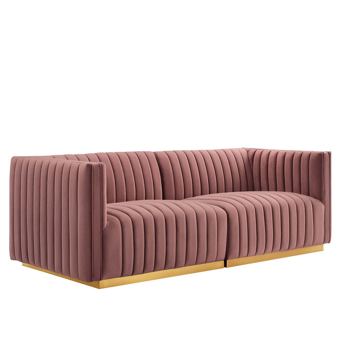 Modway Conjure Channel Tufted Velvet Loveseat