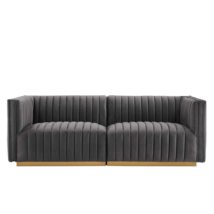 Modway Conjure Channel Tufted Velvet Loveseat