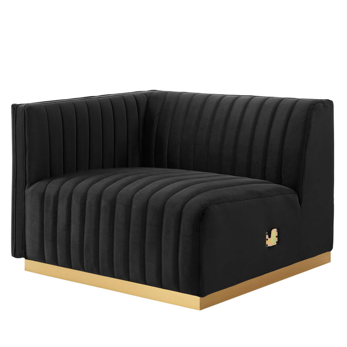 Modway Conjure Channel Tufted Modern Velvet Sofa