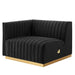 Modway Conjure Channel Tufted Modern Velvet Sofa