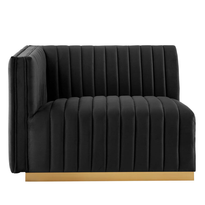 Modway Conjure Channel Tufted Modern Velvet Sofa