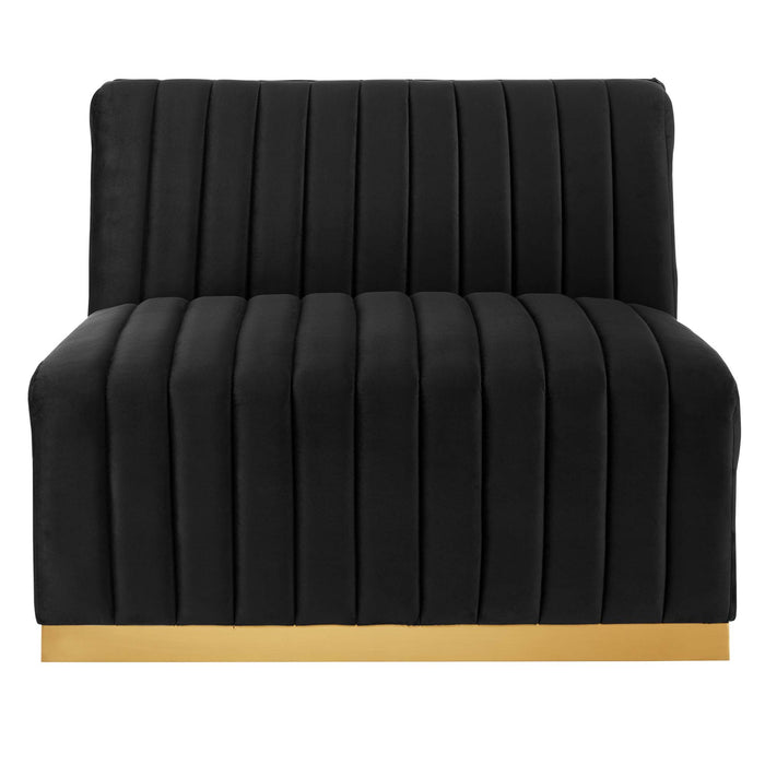 Modway Conjure Channel Tufted Modern Velvet Sofa