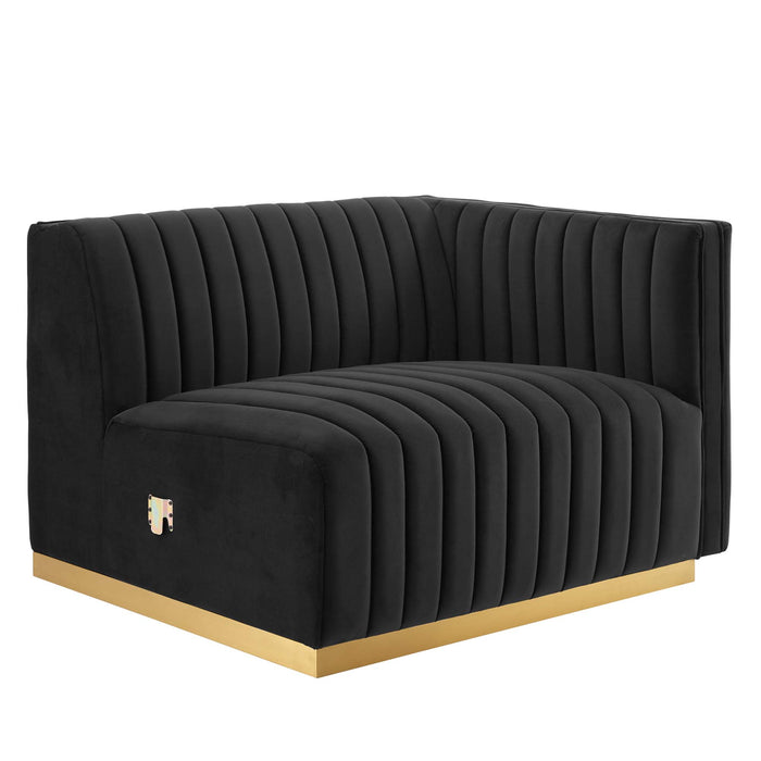 Modway Conjure Channel Tufted Modern Velvet Sofa