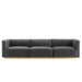 Modway Conjure Channel Tufted Modern Velvet Sofa