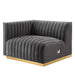 Modway Conjure Channel Tufted Modern Velvet Sofa