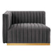 Modway Conjure Channel Tufted Modern Velvet Sofa