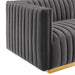 Modway Conjure Channel Tufted Modern Velvet Sofa