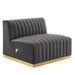 Modway Conjure Channel Tufted Modern Velvet Sofa