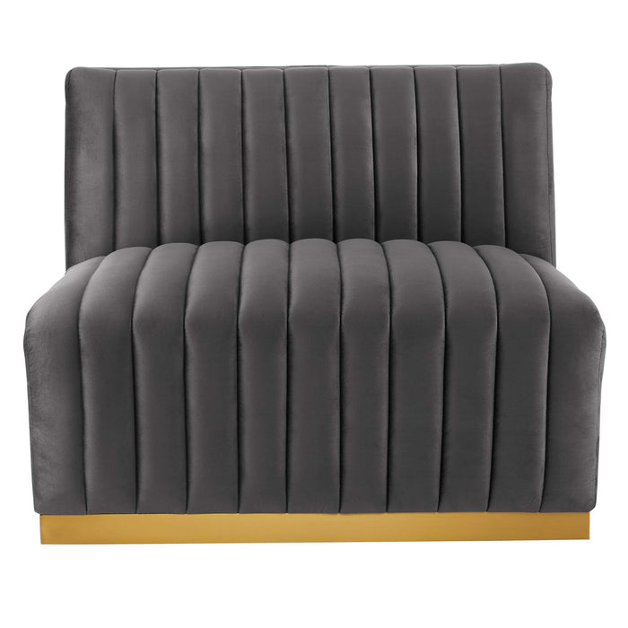 Modway Conjure Channel Tufted Modern Velvet Sofa