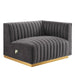 Modway Conjure Channel Tufted Modern Velvet Sofa