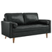 Modway Valour Mid-Century Modern Leather Loveseat