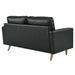 Modway Valour Mid-Century Modern Leather Loveseat