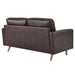 Modway Valour Mid-Century Modern Leather Loveseat