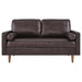 Modway Valour Mid-Century Modern Leather Loveseat